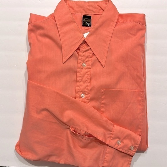 Bromley by Mr. Leggs vintage permanent press button down shirt, pink size large - Picture 1 of 6